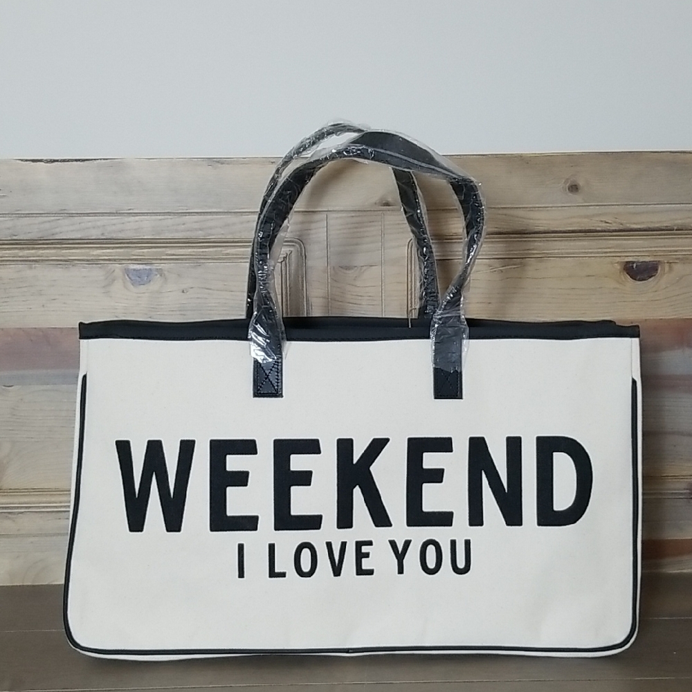 Weekend I Love You Hold Everything Tote by Santa Barbara Design Studio